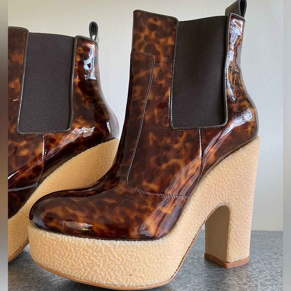 NIB ALLSAINTS BLAISE CHELSEA BOOTS TORTOISE SHELL